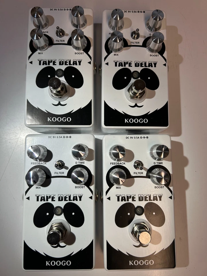 Pedal de retardo de cinta Koogo (Cool Panda) con ajuste de retardo de ancho y efectos de graves Foto 4 de 4