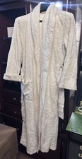 Vintage Victoria s Secret Cotton Terry Full Length Robe Small Belted White