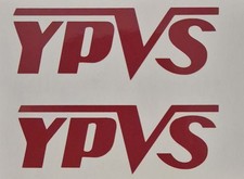2 x Yamaha YPVS Aftermarket Fairing Decal 100mm X 35mm Oracal 651 Gloss Red RD
