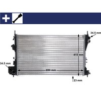 KüHler MotorküHlung Mahle CR 40 000S FüR Saab Opel 9-3 Vectra C Signum CC