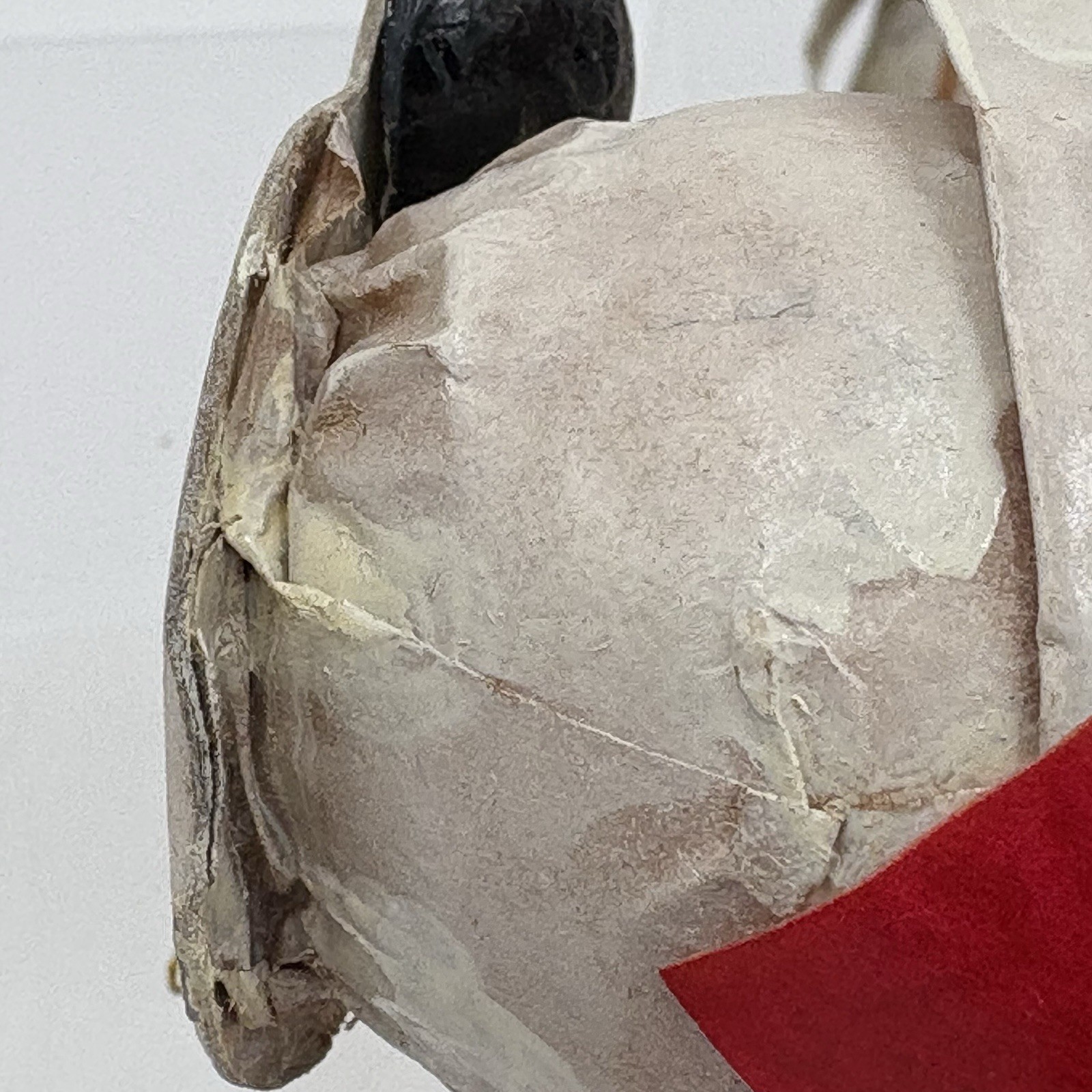 Vintage 1960s Taiwan Paper Mache Snowman Ornaments Set of 7 Red Hat Christmas