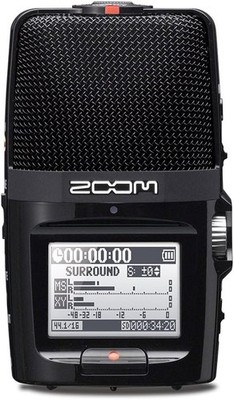 ZOOM H2n Handheld Recorder schwarz leicht kompakt steht alleine mit Box