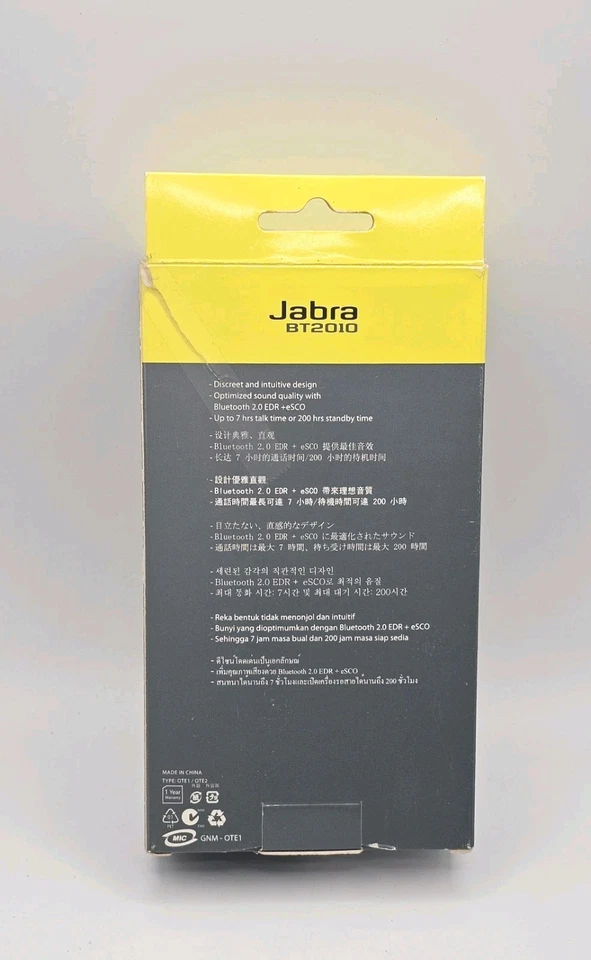 Jabra BT2010 Bluetooth Headset for Mobile Phones - Image 3 of 4