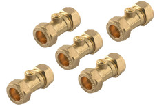 TC Isolation Valves Brass Isolating Valve Slotted 15mm Compression WRAS Approved