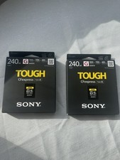 2x sony tough 240gb cfexpress type a cards (cea-g240t pair) 1800mb/s - sealed