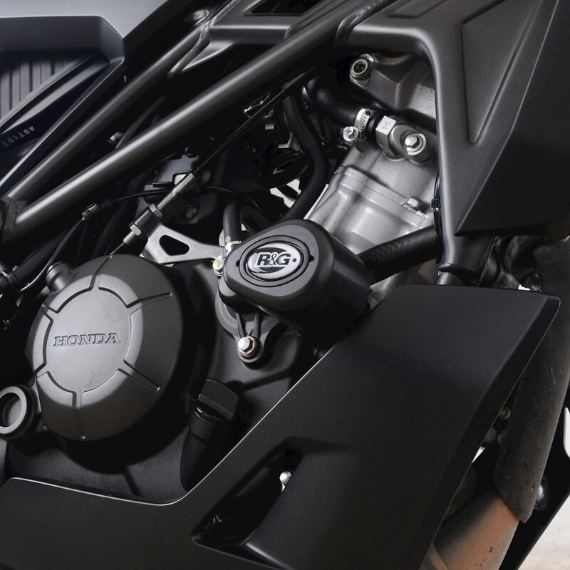 Plaquettes de protection R&G Aero Noir Honda CBR125R : kit tampons moto