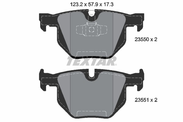 Bremsbelagsatz Scheibenbremse Q+ Textar 2355001 FüR BMW E90 X1 E84 E93 E91 E92-image