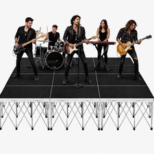 4x4ft-8x12ft Portable Stage Platform Modular System Foldable Performances Stage