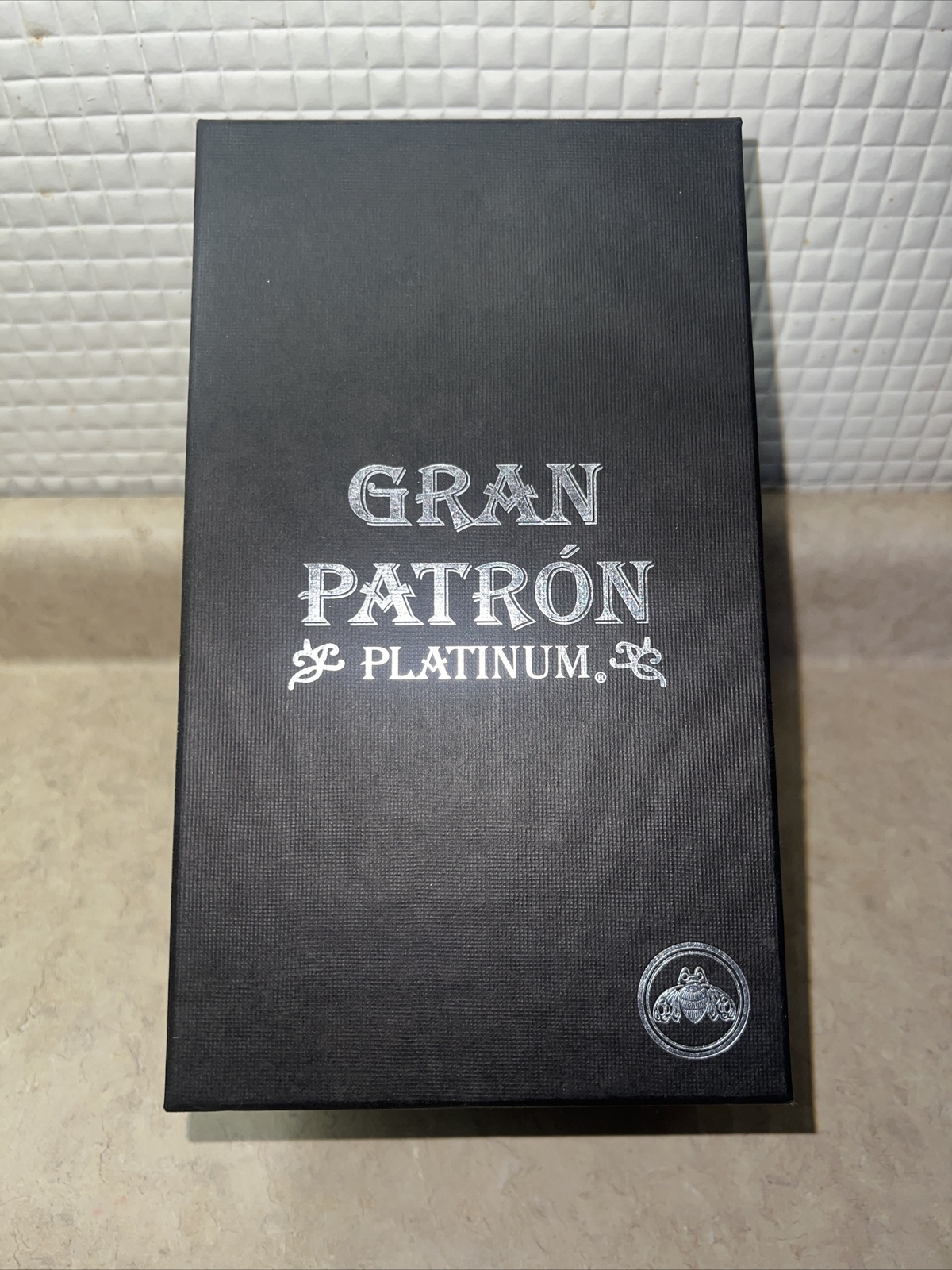 GRAN PATRON PLATINUM TEQUILA BOTTLE Empty 750ML WITH BLACK BOX