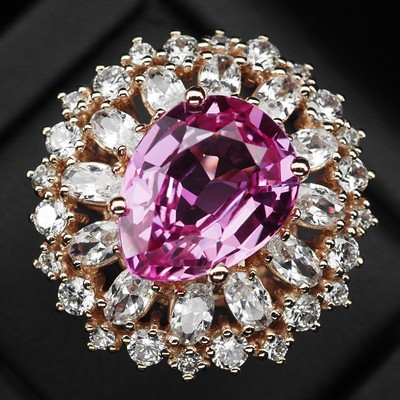 Fabulous Bubblegum Pink Tourmaline 12.10Ct 925 Sterling Silver Handmade Rings