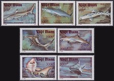VIETNAM N°1190/1196** Poissons Requins, 1991 Vietnam 2236-2242 Shark Fish MNH