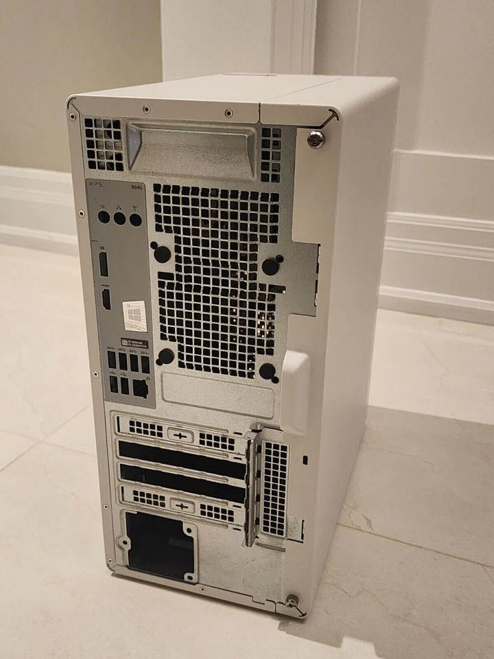 Dell XPS 8940 White Bare Bone Chassis Case w/Side Cover, blue LED Fan + Cables - Image 4 of 4