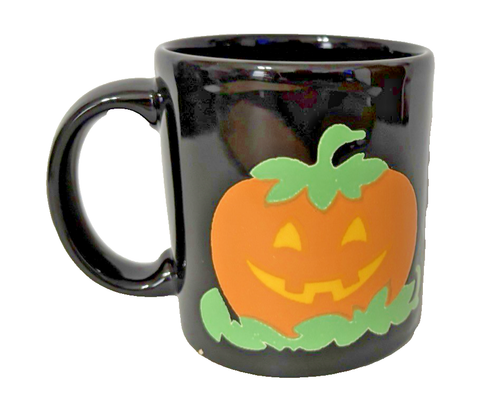 Vintage schwarz Waechtersbach Keramik Halloween Jack O' Lantern Becher-West Germany
