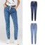 thumbnail 3 - Jeans waist denim Womens long skinny stretch trousers elastic drawstring pencil