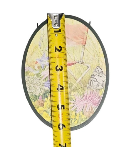 Vintage Marjolein Bastin 1999 Spring Summer 2 Sided Wooden Sign Plaque Oval 6" - Picture 6 of 7