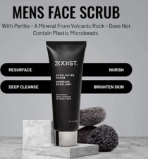 2(X)IST Exfoliating Scrub for Men Cleans Resurfaces & Brightens Skin 3oz