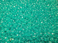 500 Pcs 8mm Translucent Light Green Round Crystal Faceted Plastic Craft Beads