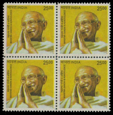 India 2009 Mahatma Gandhi Special Definitive Stamp Block de 4 MNH - Imagen 1 de 4