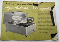 Vintage Argus Automatic 300 Projector Argus C-3 Camera Brochure Insert
