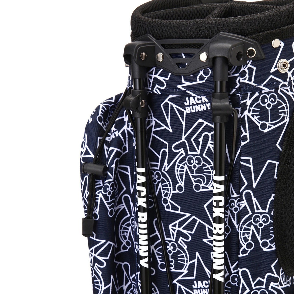 JACK BUNNY Doraemon Caddy Bag All Over Pattern Stand Type Navy