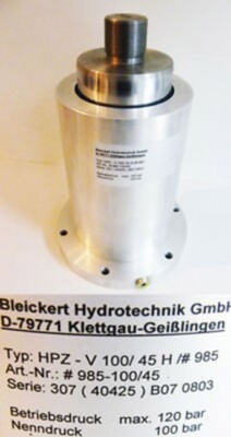 Bleickert HPZ-V100/45H 985-100/45 Hydraulikhubzylinder -unused-