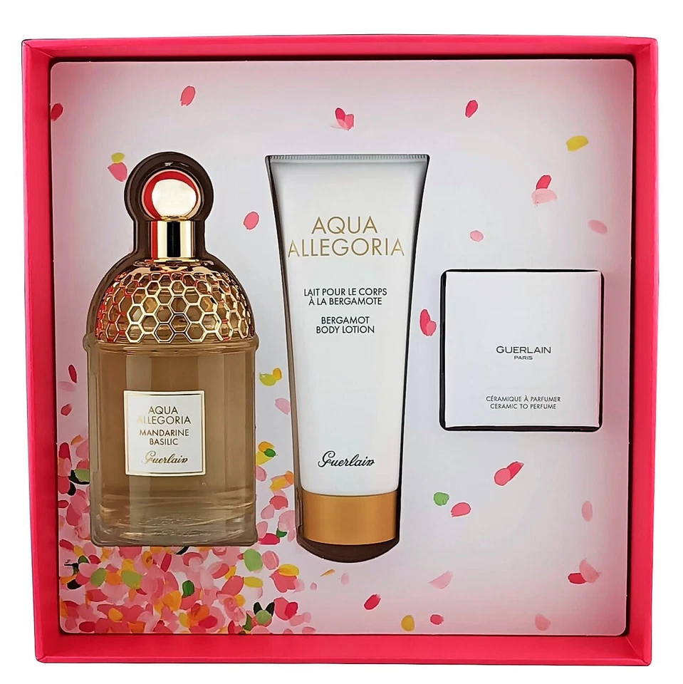 GUERLAIN Aqua Allegoria Mandarine Basilic SET EdT 125ml + Balm 75ml + Duftstein