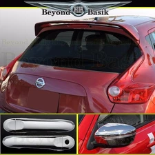 For 2015-2017 Nissan Juke Spoiler+Chrome Mirror COVERS+Door Handle Covers noPSK