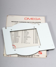 NOS OMEGA 423-363 4X5 GLASSLESS NEGATIVE CARRIER FOR D TYPE ENLARGERS IN THE BOX