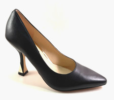 Nine West Vylot Black Leather High Heel Pointed Toe Pumps