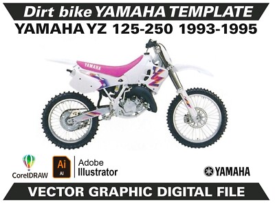 YAMAHA YZ 125 250 1993-1995 Template Vector Format Ai CDR EPS M206
