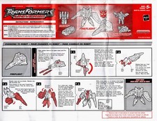 Transformers Universe Fireflight Instruction Sheet Hasbro 2004