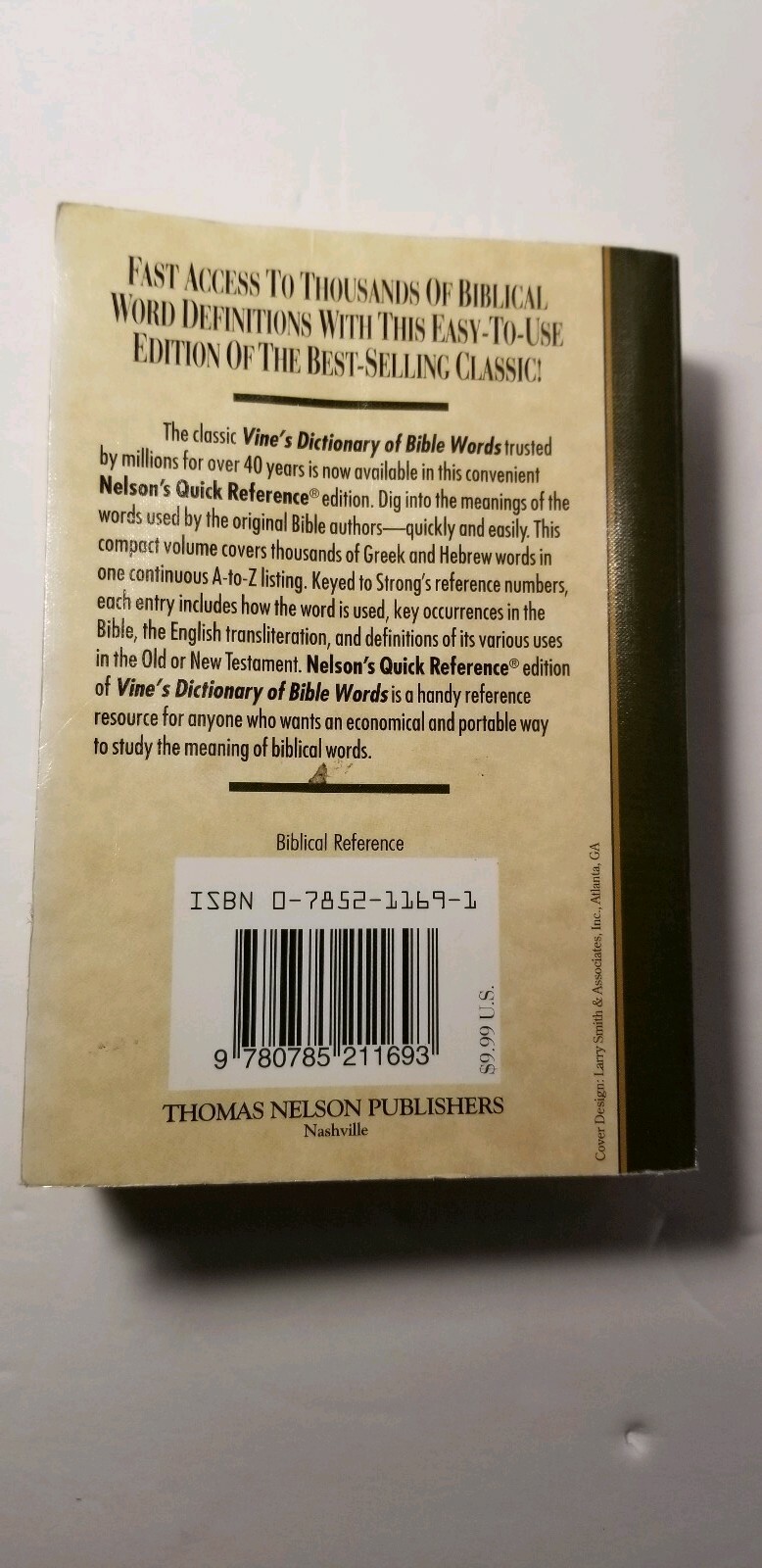 Vine's Dictionary Of Bible Words eBay