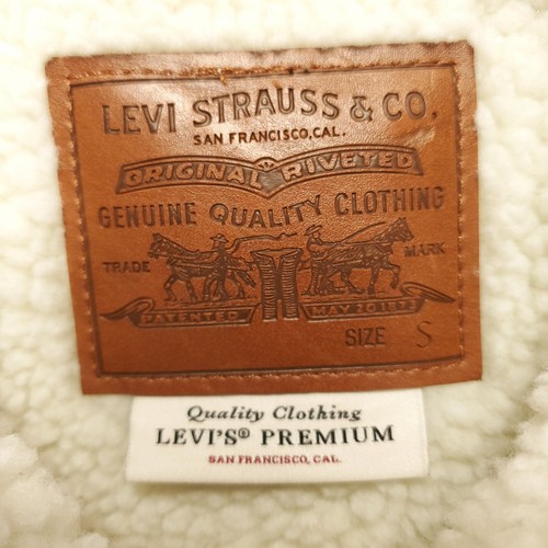 Levi's Premium Cord Sherpa Trucker Jacke Damen S Mist Green - Bild 5 von 15