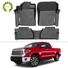 All Weather Floor Mats Liners for 2014-2021 Toyota Tundra CrewMax & Double Cab