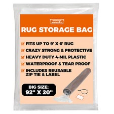 Heavy Duty Rug Storage Bag - Fits Rolled Carpet Up to 6 Feet x 9 Feet, 92x20 In
