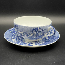 Japanese Porcelain Geisha Lithopan Tea Cup & Saucer  Eggshell Nippon 1939-45 HTF