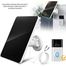 Solar Panel Charger 4W for Ring Video Doorbell 4/3/2 Solar Charger W/Power Cable