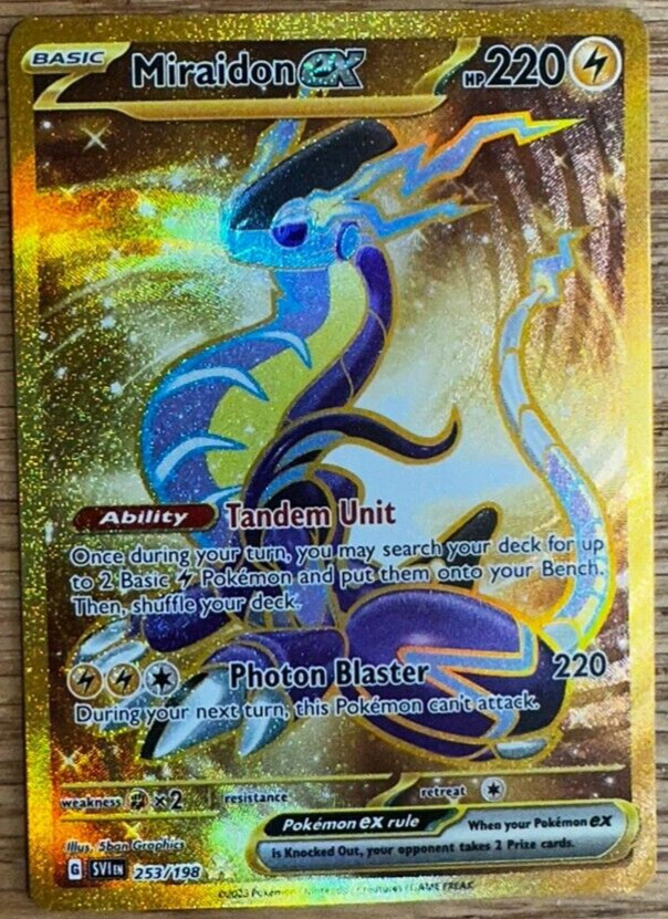 Pokémon TCG Miraidon ex Scarlet & Violet 253/198 Holo Hyper Rare
