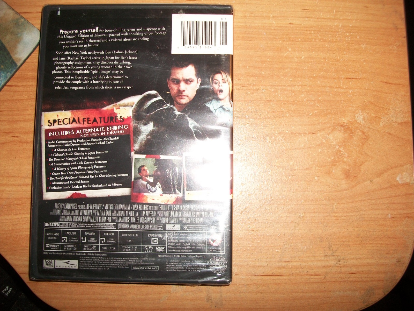 Shutter Unrated Dvd Movie New Sealed Horror