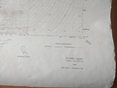 USGS Topo Map 7.5' Flynn, CALIFORNIA N3445-W11530 (1956) San Bernardino County