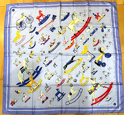 HERMES Raconte Moi Le Cheval 90cm 100% silk Scarf France in HERMES Raconte Moi Le Cheval 90cm 100% silk Scarf France in