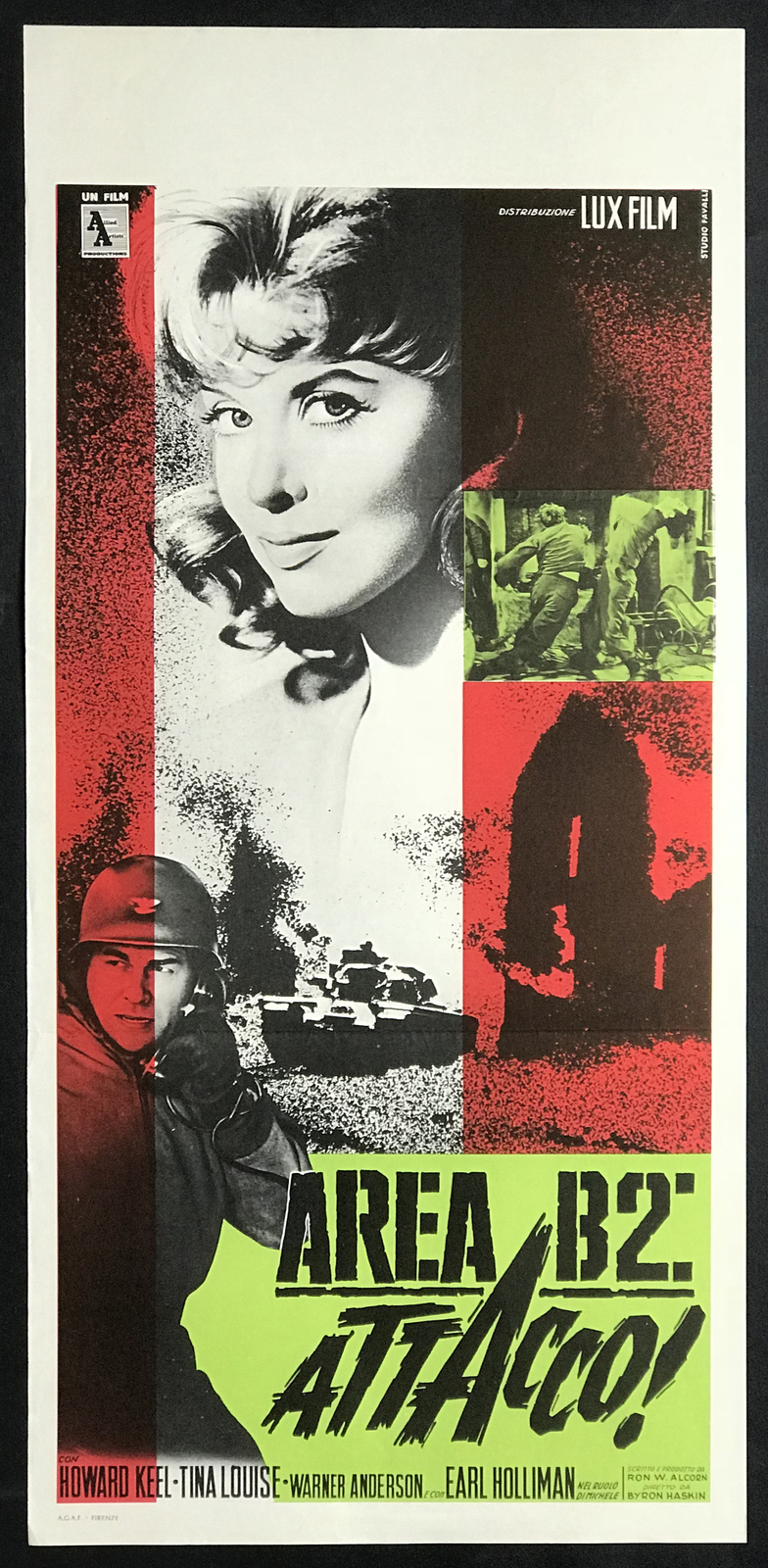 Locandina originale film Area B2: attacco! (1961) - Regia di Byron Haskin