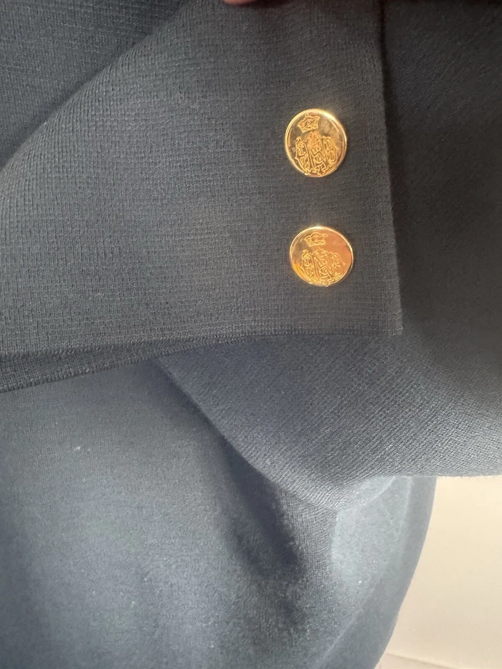 Men’s, St Croix, Cardigan, L, Navy, 100% Merino Wool, Made USA, Retro, Vintage - Image 4 of 4