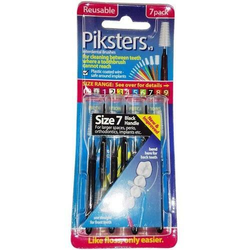 Piksters Size 7 Black - 1.1mm - 7 Brushes Per Pack