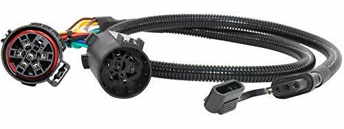 USCAR 7 Pin To 4 Flat Trailer Wiring Harness - Bracket Mount Connector For Trucks & SUVs