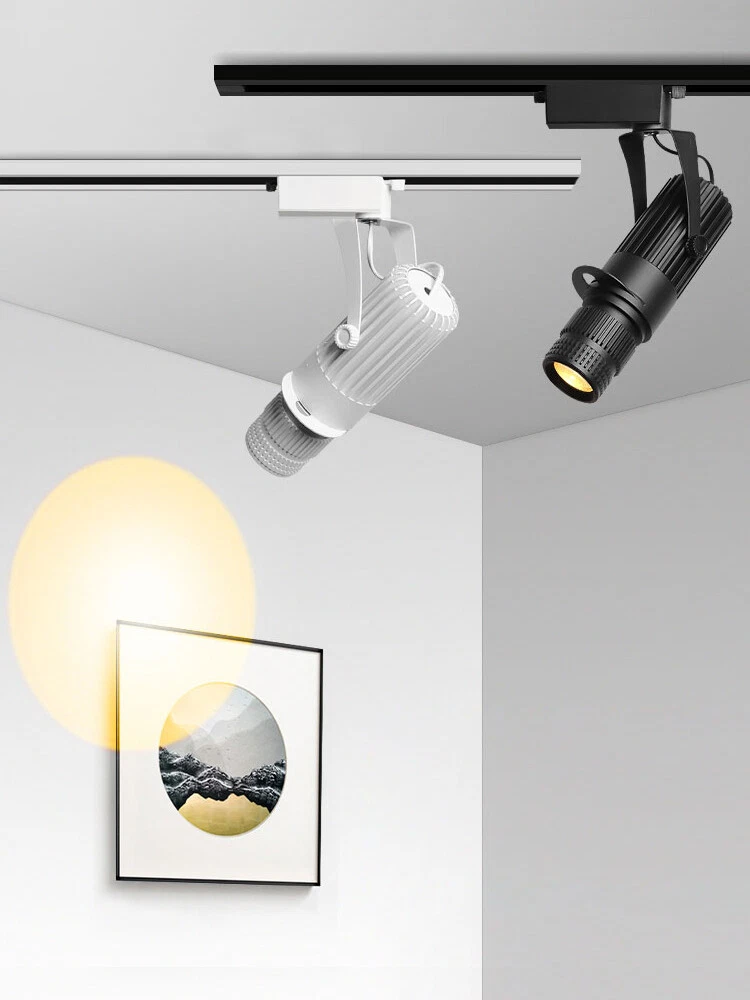LED COB Ceiling Picture Lamp L Type Track Rail Light Fixture