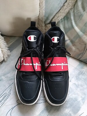 Champion Hype Lo Sneakers CPS10747M Black Red Men's Size 11