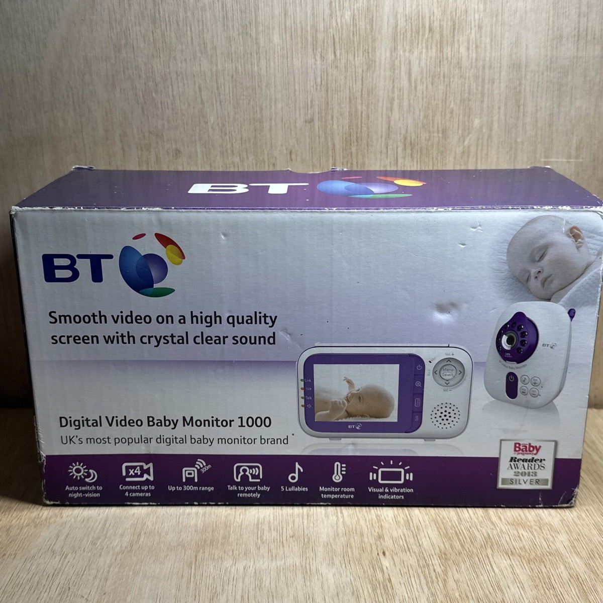 BT 1000 Digital VIDEO SOUND Baby Monitor Inch COLOUR LCD