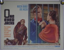 ONE EYED JACKS ORIG LOBBY CARD MARLON BRANDO TIMOTHY CAREY (1961)