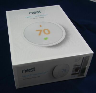 Google Nest Thermostat E Smart WIFI Programable Thermostat - White T4000ES SKU/F